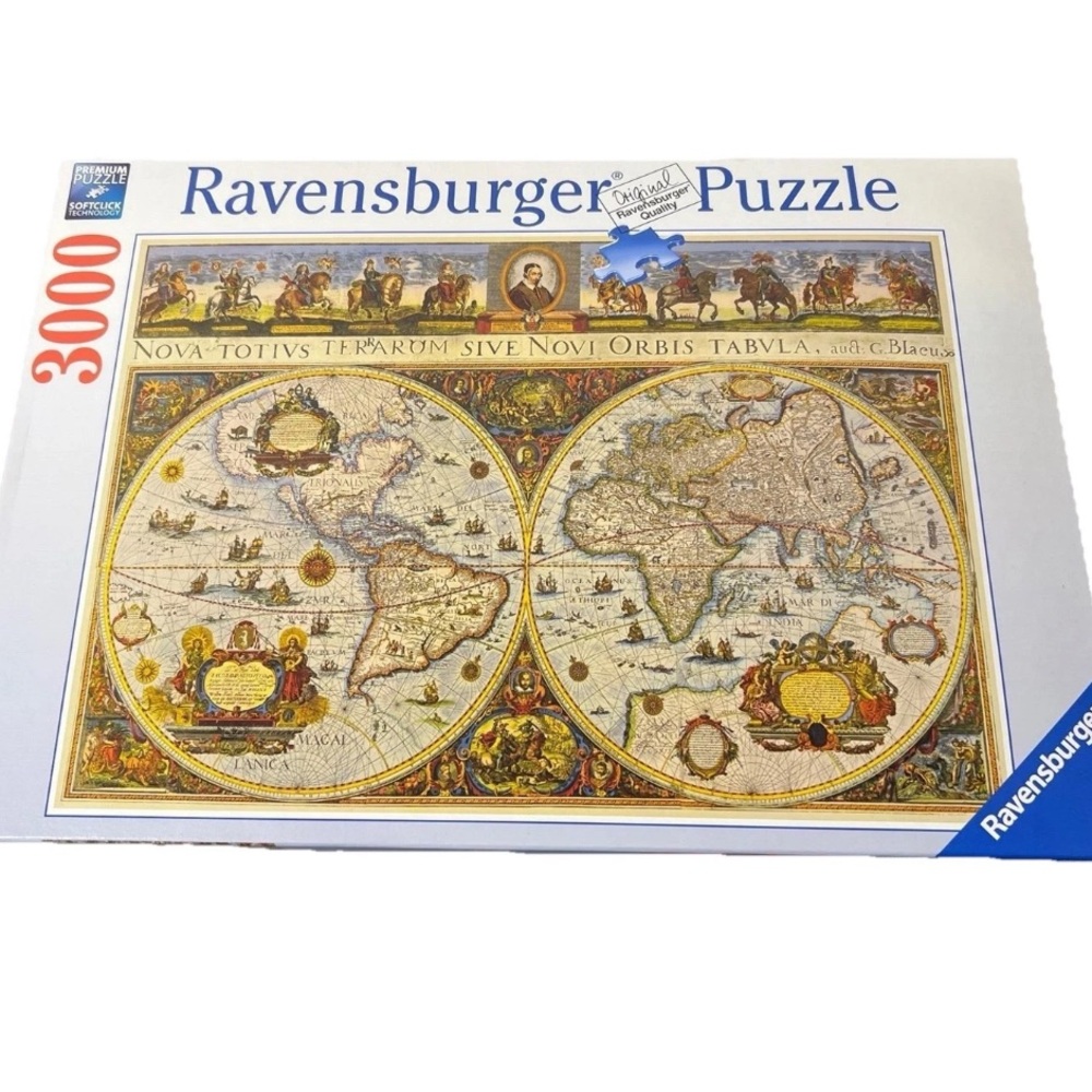 3000 Piece Ravensburger Jigsaw Puzzle Political World Map Very Rare Puzzle